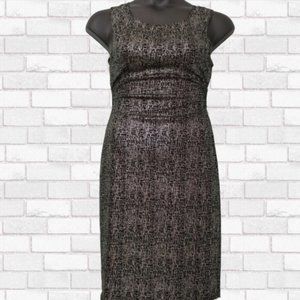 Out of Order Black & Silver Cutout Back Bodycon